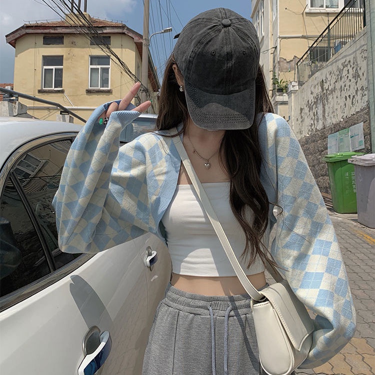 Áo khoác cardigan dệt kim dáng rộng thiết kế mới thời trang mùa thu dành cho nữ