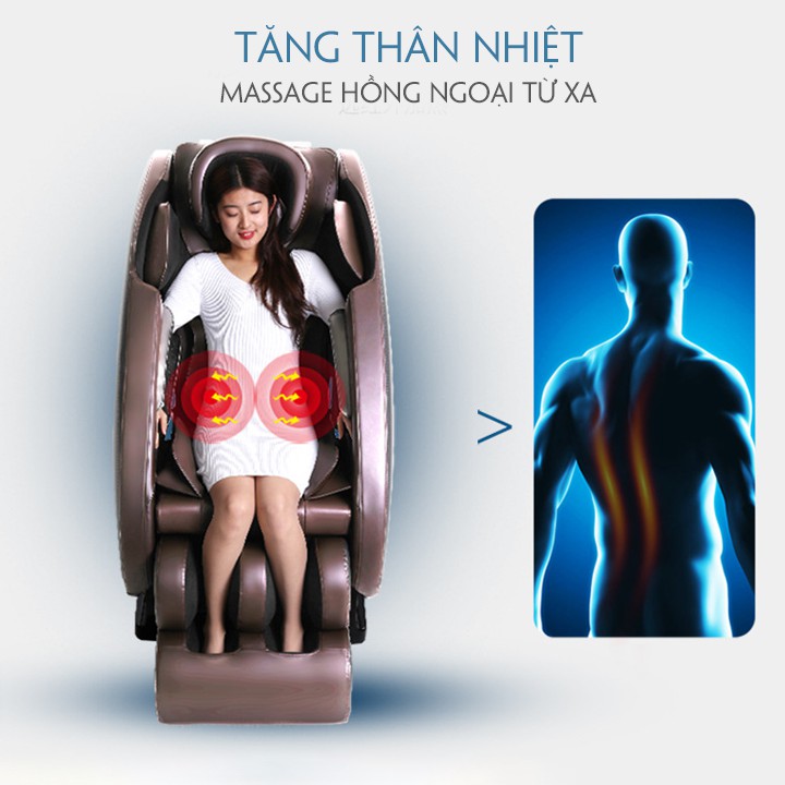 Ghế massage toàn thân đa năng khoang phi thuyền cao cấp, có massage 8D, tích hợp âm nhạc