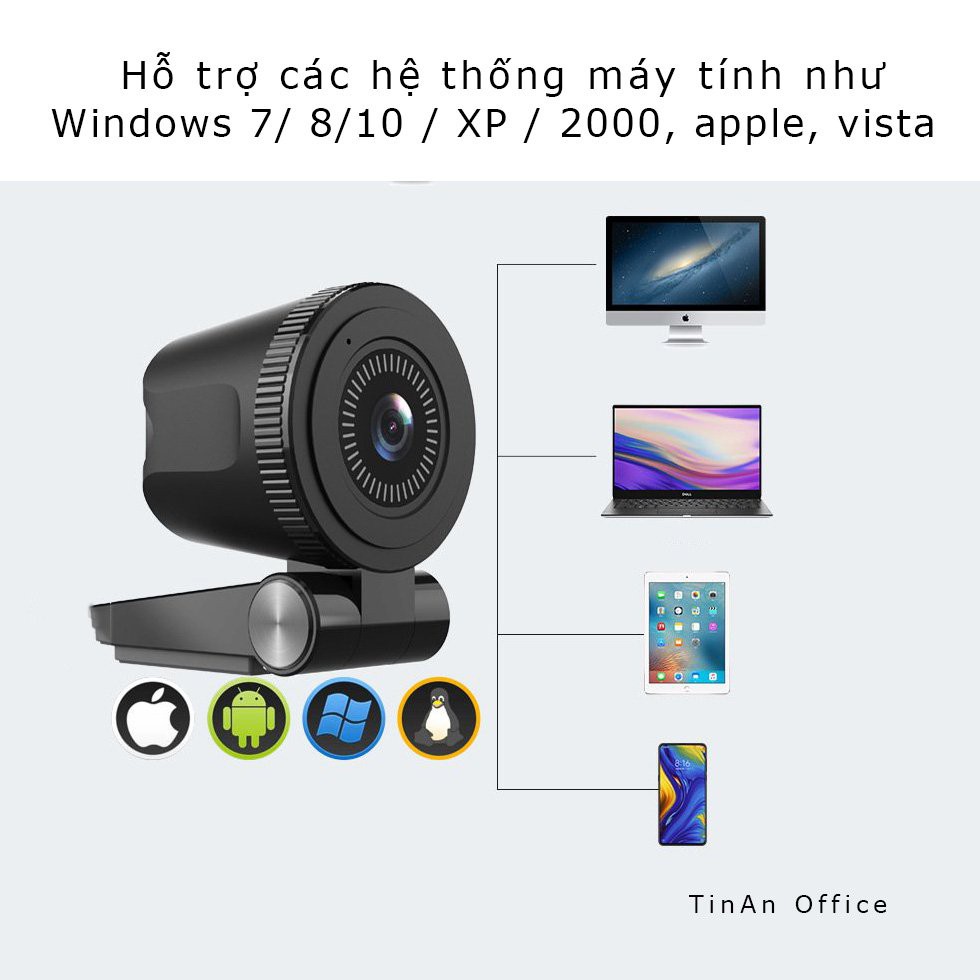 [ 4K 30fps/ Mic] Webcam Lấy Nét Tự Động, Tốc Độ Siêu Cao 30fps, 4K,Camera USB Góc Nhìn Siêu Rộng, Cho Máy Tính, Macbook