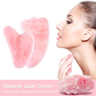 [Hàng mới về] Dụng cụ massage thạch anh hồng guasha giúp làm gọn cho da mặt
