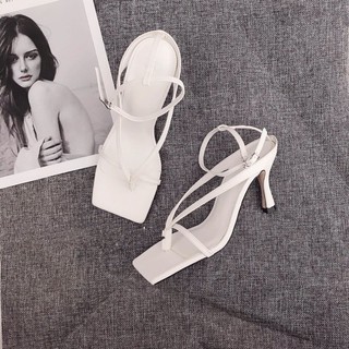 Sandal xỏ ngón cao gót