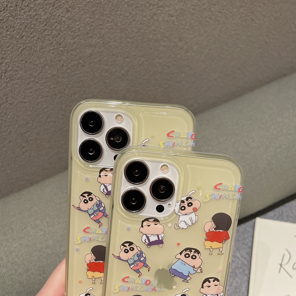 Ốp Điện Thoại Họa Tiết Cậu Bé Bút Chì Chống Sốc Cho iPhone 14 / 13 / 12 / 11