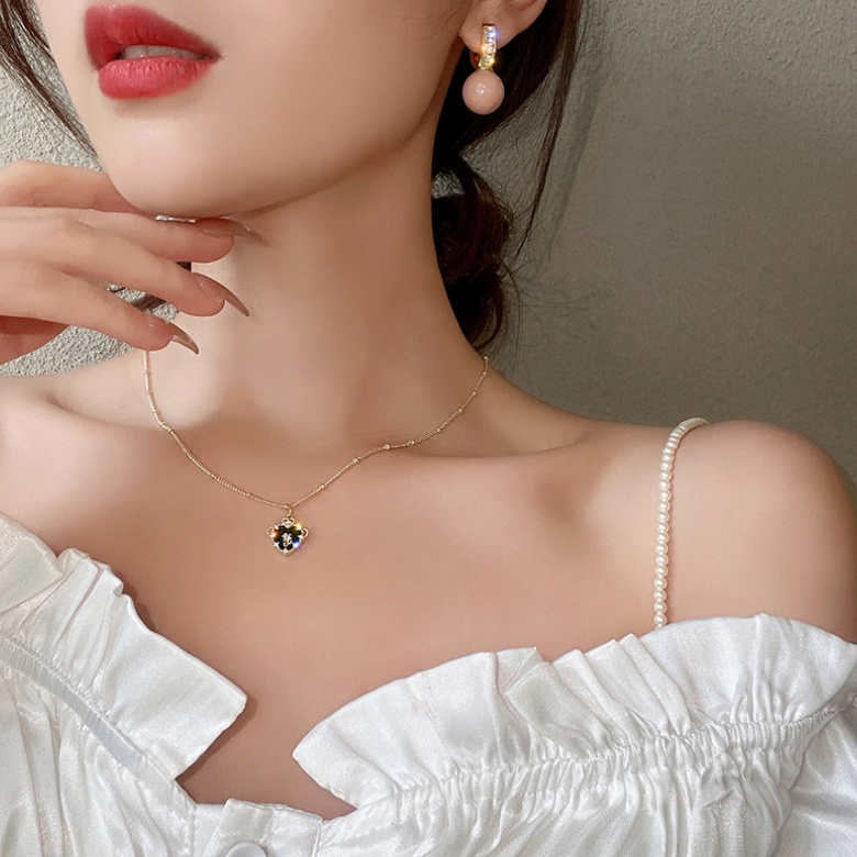 Khuyên Tai Đính Đá Hồng Ngọc Trai Nhân Tạo Thời Trang