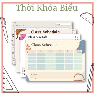 Thời khoá biểu - do nhà dilyn thiết kế