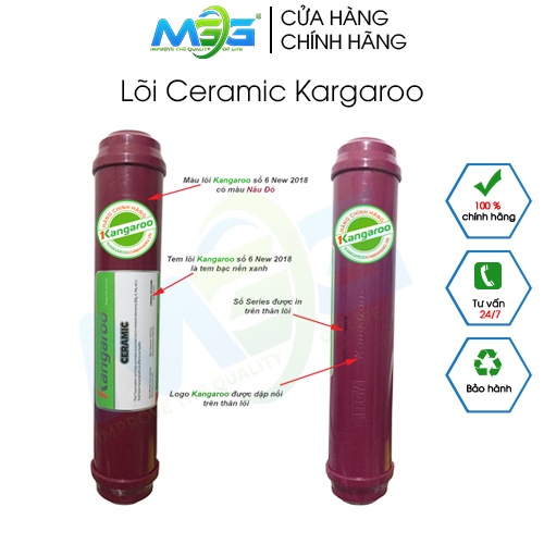 Lõi lọc nước Kangaroo Ceramic chính hãng