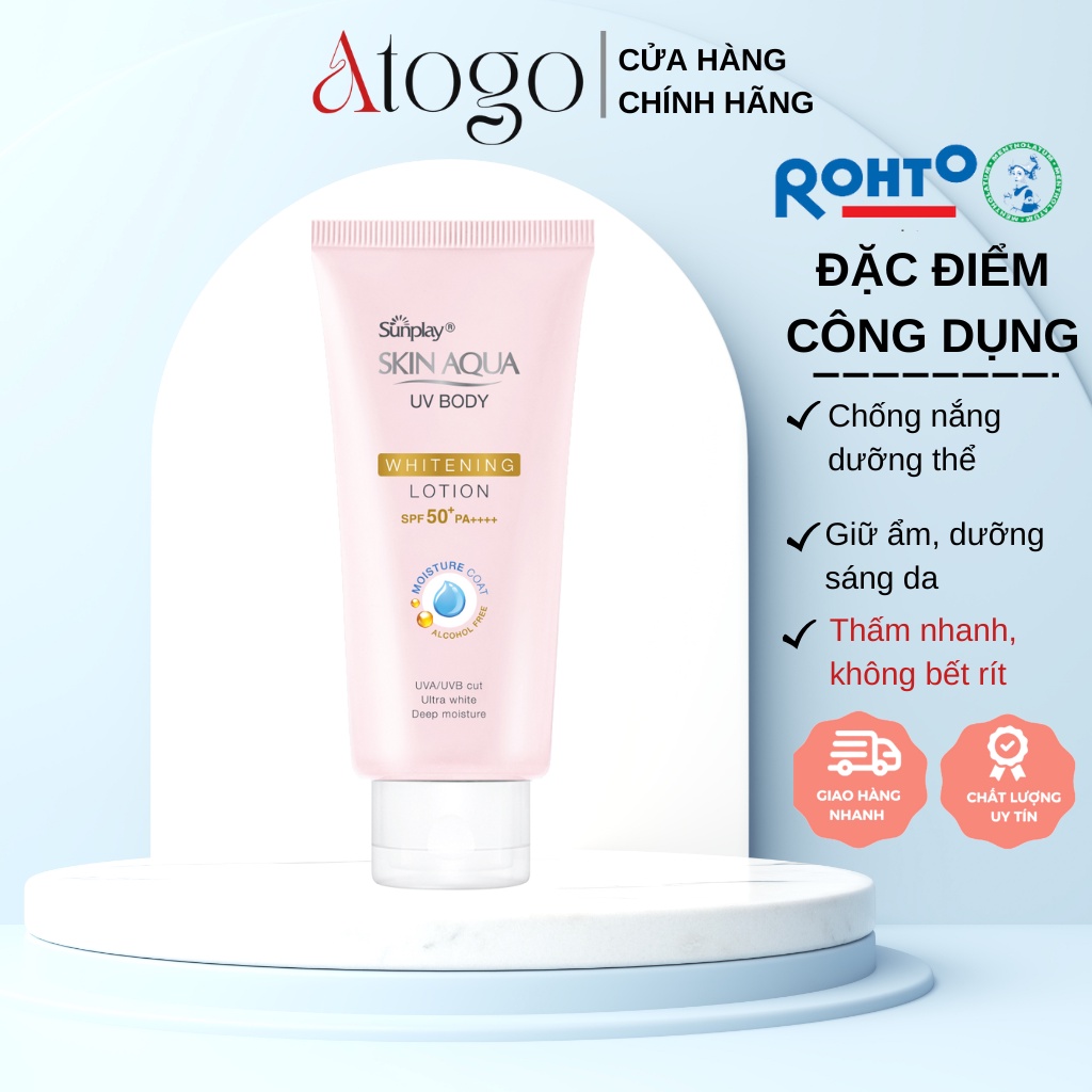 Kem Chống Nắng Dưỡng Thể Trắng Mịn Sunplay Skin Aqua Uv Body Whitening Lotion Spf 50+ Pa++++ (150g)