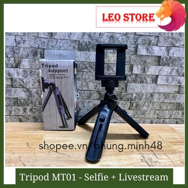 Giá đỡ điện thoại 3 Chân/ Gậy Tripod Mini MT01 livestream/chụp hình/xem phim