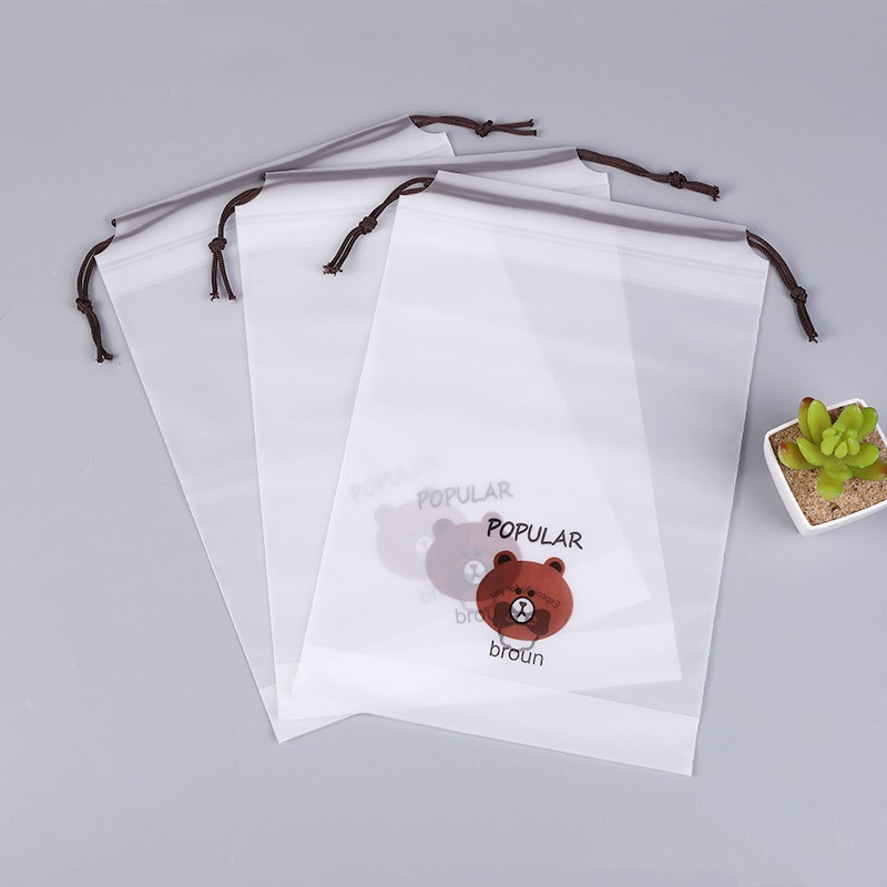 Túi dây rút dày dặn đựng giày dép/quần áo/đồ lót chống nước dễ thương mang đi du lịch