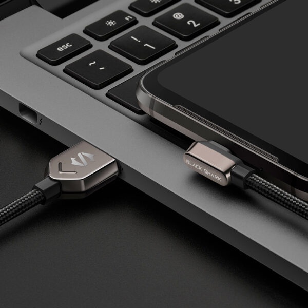 Cáp sạc điện thoại nhanh chính hãng USB-C Góc Vuông Black Shark