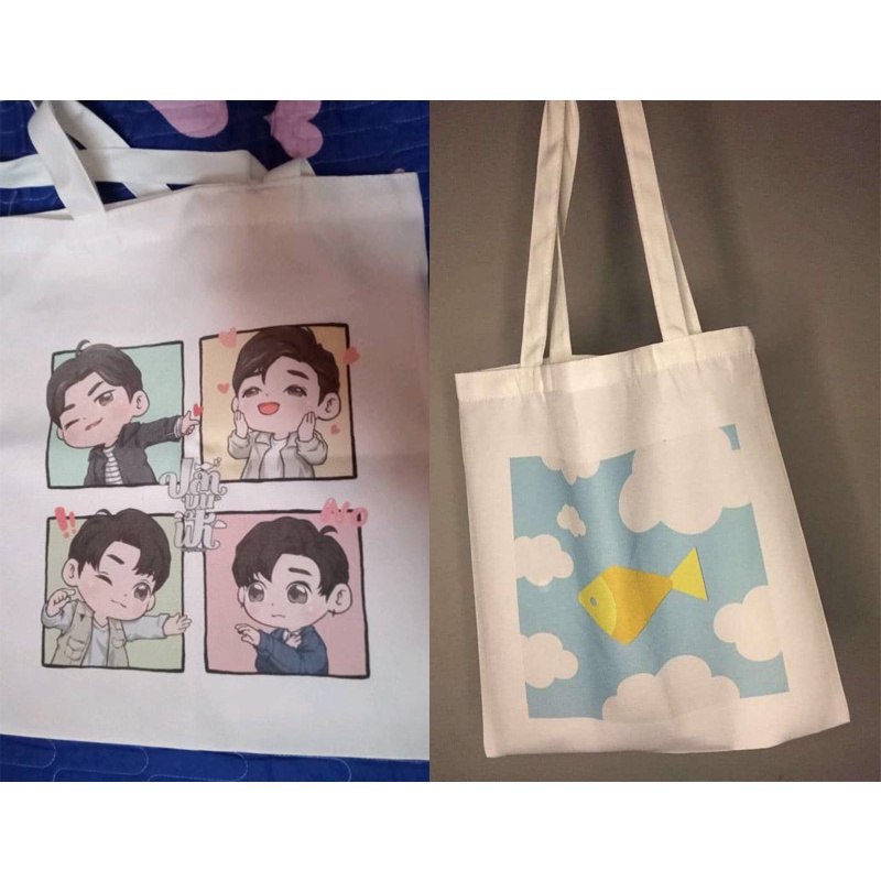 Fish upon Túi tote Mua Sắm Không Dây Kéo Thời Trang Hàn Quốc Cho Nữ