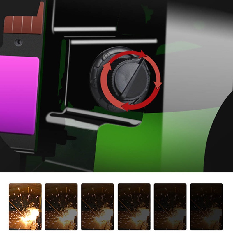 Mũ Bảo Hiểm Hàn Điện Năng Lượng Mặt Trời Tự Động Tối Giữ Da Mặt Nhìn Rộng