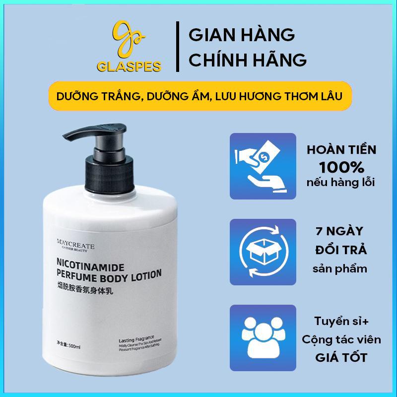 Dưỡng Thể Trắng Da Niacinamide May Create 500ml | Hàng Chính Hãng, Dưỡng Da Trắng Hồng, Nâng Tone Da Toàn Thân