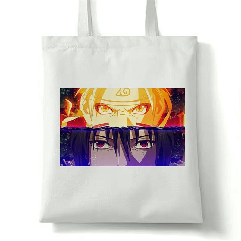 Túi Xách Canvas Cỡ Lớn In Họa Tiết Anime Naruto Sasuke Cho Nữ