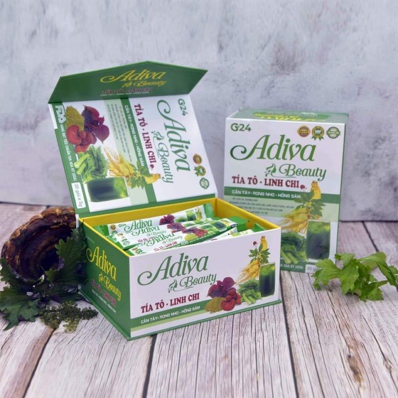 Thải độc Adiva Beauty G24 - Giúp thanh lọc cơ thể,Mát gan, hết táo bón - Tốt cho người mỡ máu,mề đay