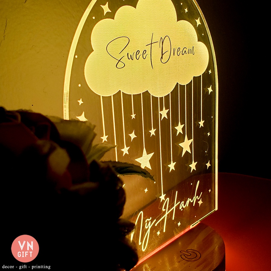 [BH 1 ĐỔI 1] Đèn ngủ ngôi sao khắc tên theo yc size 15cm 20 cm 25 cm có điều khiển từ xa,đèn 16 màu BH 3 tháng toàn quốc