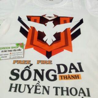 (Tặng Kèm Móc Khóa) Áo Thun Free Fire  Rank huyền thoại sống dai thành huyền thoại S073