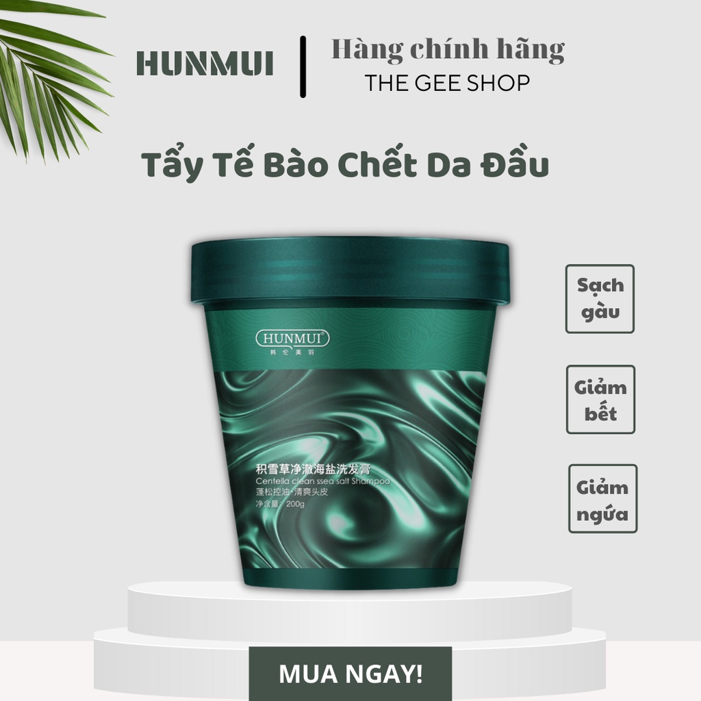 Tẩy tế bào chết tóc HUNMUI, sạch gầu, giảm dầu, làm phồng tóc, nhanh mọc tóc nam và nữ