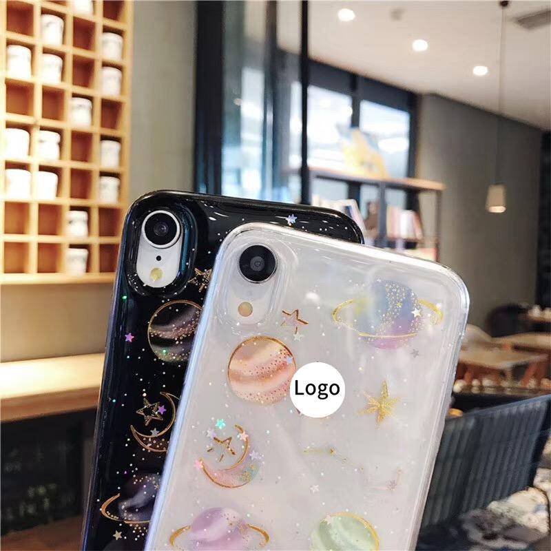Ốp Điện Thoại TPU Trong Suốt Họa Tiết Vũ Trụ Cho iPhone 13 12 11 Pro MAX Mini X XS MAX XR SE 2022 2020 7 8 Plus