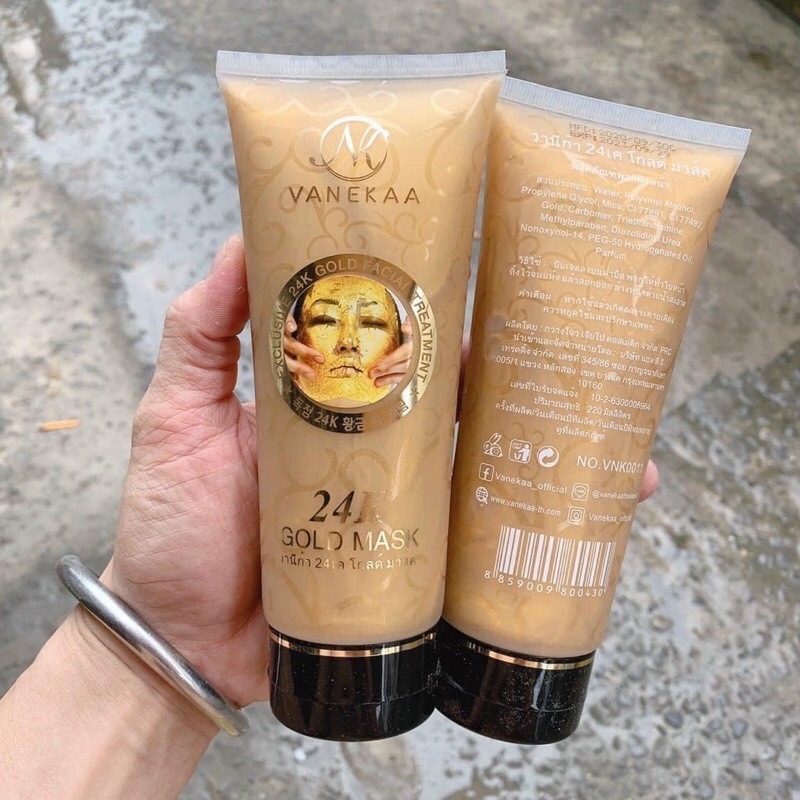 TUÝP GEL LỘT NẠ VÀNG 24K GOLD,  MẶT NẠ VÀNG THÁI LAN LÀM TRĂNG DA SẠCH MỤN