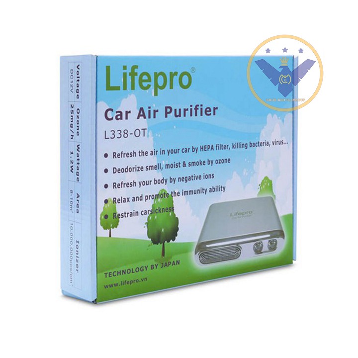 Máy lọc không khí, khử mùi và tạo ion xe ô tô Life Pro L338-OT