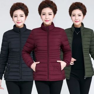 Áo phao nữ dáng ngắn không mũ