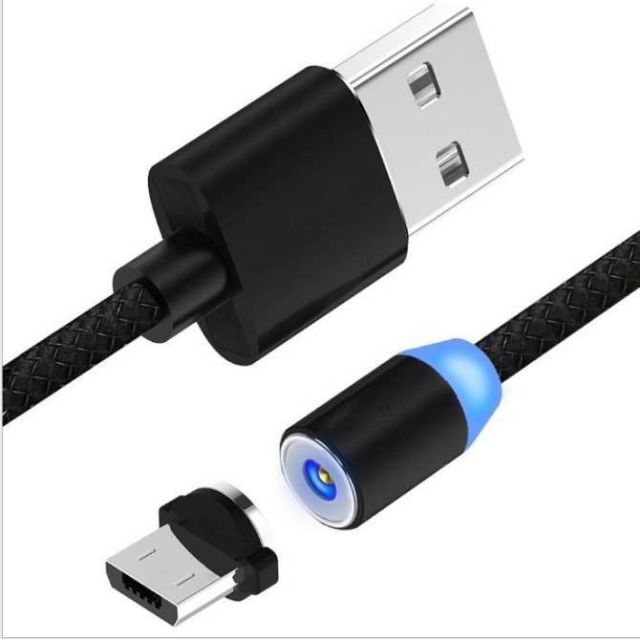 Cáp sạc nam châm 1M và 3 đầu nam châm Micro TypeC ip