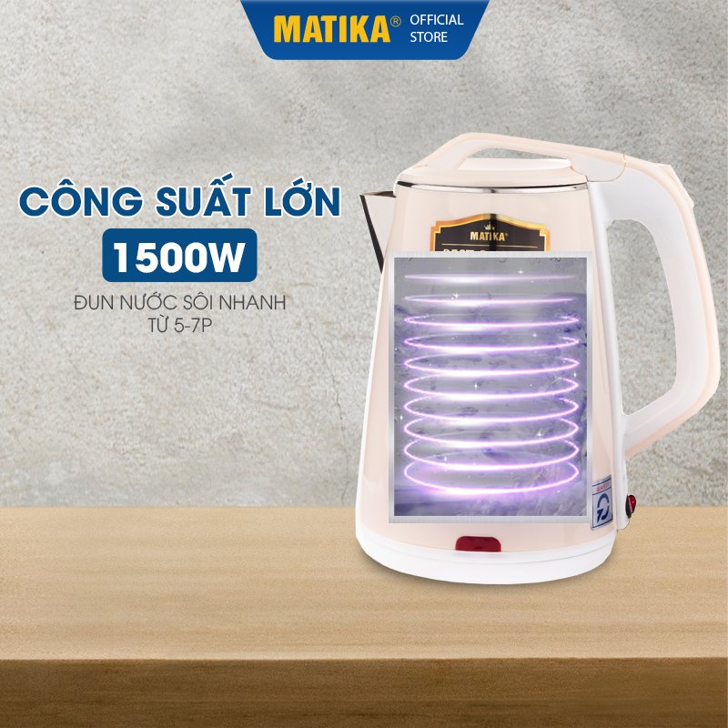 Ấm Siêu Tốc MATIKA 2.3L 1500W MTK24