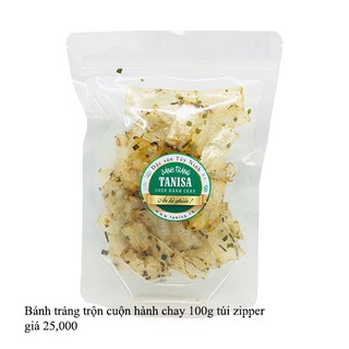 Combo 3 túi bánh tráng trộn cuộn hành chay Tanisa túi zipper 100gr