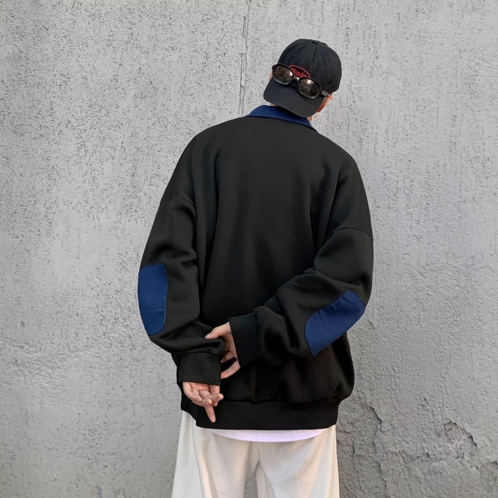 Áo Sweater Polo Cổ Đứng Tay Dài Phong Cách Nhật Bản Thời Trang Mùa Thu Dễ Phối Đồ Cho Nam