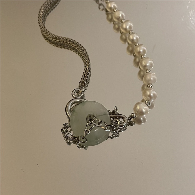Vòng cổ Chuỗi Hạt Ngọc Trai Tourmaline Phong Cách Mới