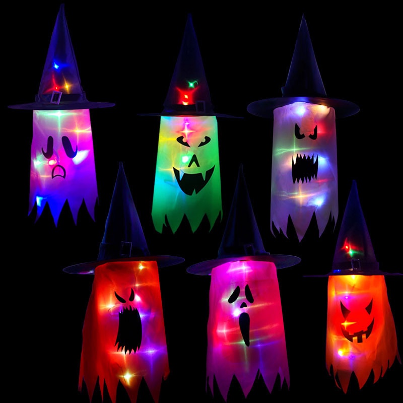 [All Saints' Day] Đèn LED Nhiều Màu / Đèn Treo Trang Trí Không Khí Trong Bóng Tối / Tiệc Halloween Kinh Dị