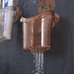 Cốc gấu dán tường để bàn chải đánh răng hình gấu có lỗ thoát nước tiện lợi - cốc để bàn chải