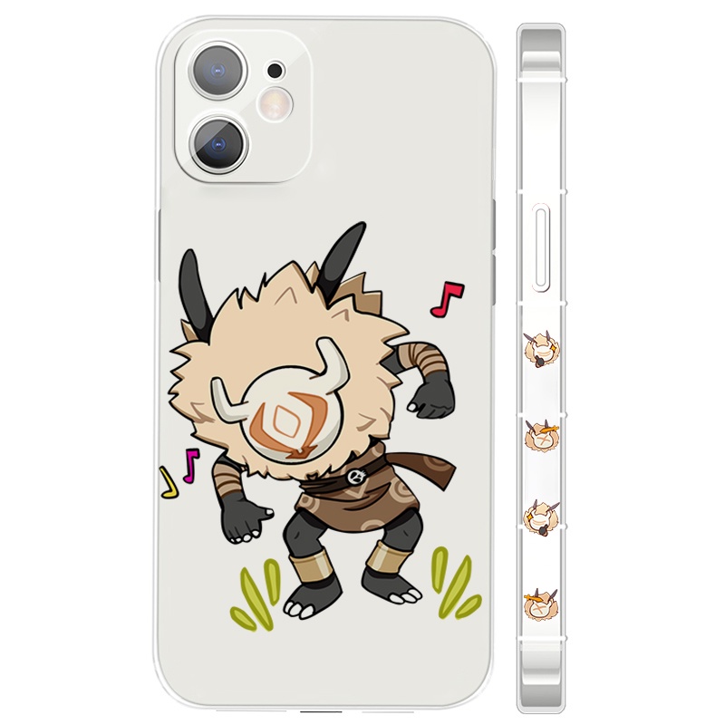 Hilichurl phone case Genshin Impact new Khaenri'ah transparent game cartoon anime cute monster Iphone Tcho-Tcho anime culture quadratic element protective case