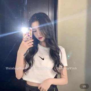 Áo Thun Nữ, Áo Croptop Chất Co Giãn 4 Chiêu Siêu Hot Hit