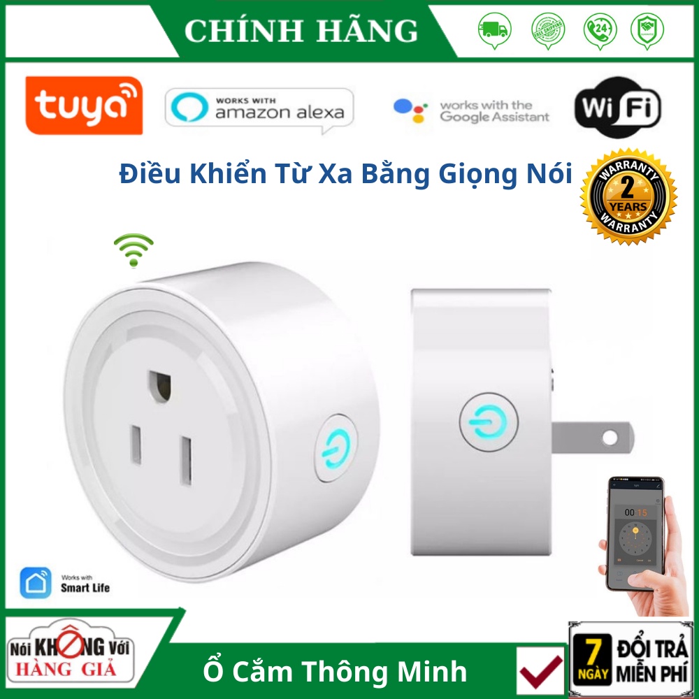 Ổ Cắm WiFi Thông Minh Ewelink Điều Khiển Từ Xa Bằng Giọng Nói Google &amp; Alexa - Bảo hành 2 Năm