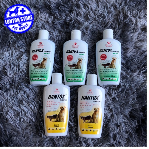 HANVET Hantox Shampoo Hanvet (200ml) - Sữa Tắm Trị Ve Rận Bọ Chét Chó Mèo  - Lonton store