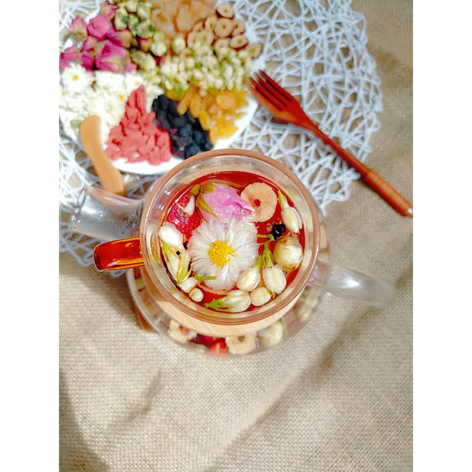 [siêu hot] Trà Hoa Trà Quả Mix trà hắc kì tử táo đỏ hoa 5 cúc gói thử