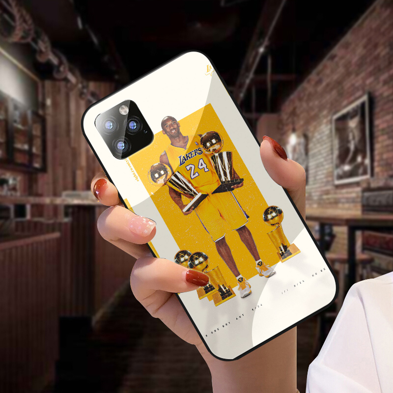 2021 Gift Phone case iPhone 11 12 Mini Pro Max Glass case Kobe