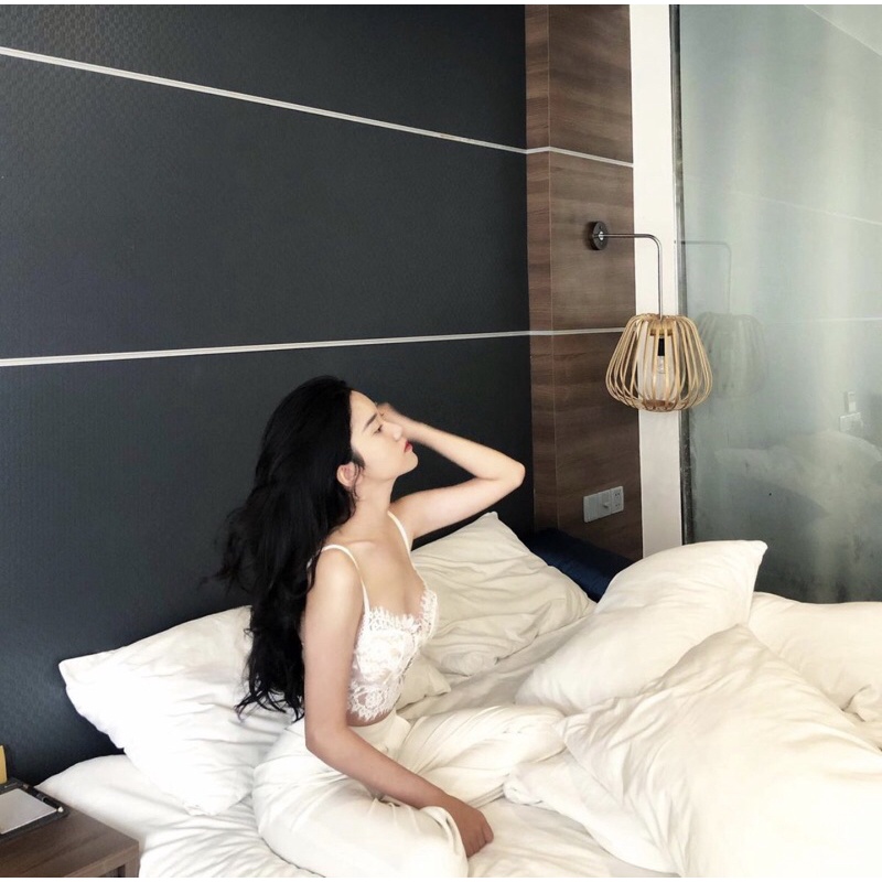 Sét ren 2 dây kèm quần suông