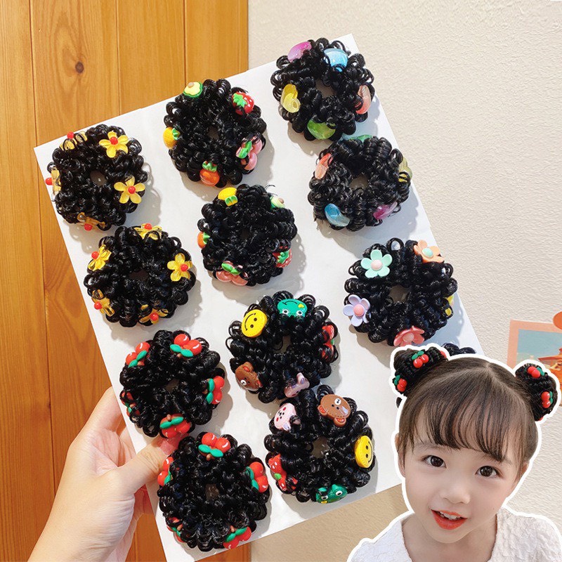 Dây Buộc Tóc Kiểu Tóc Giả Phong Cách Dễ Thương Cho Bé Gái