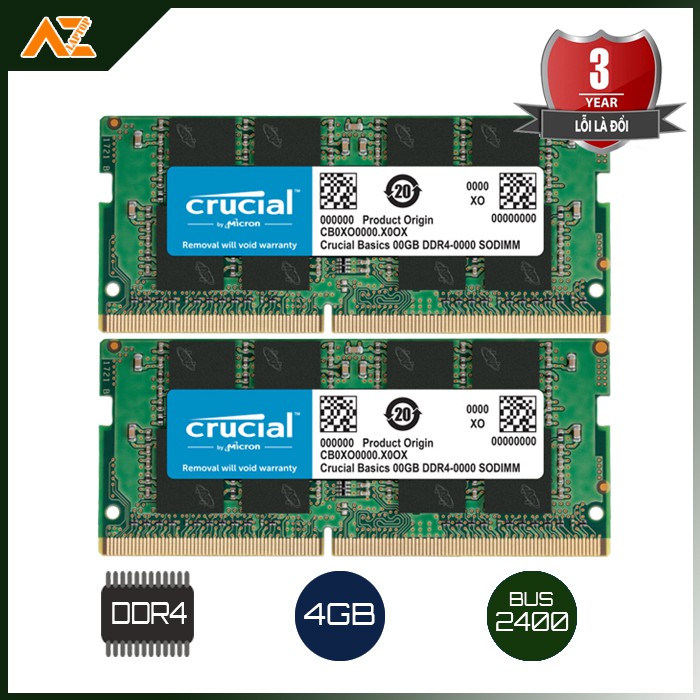 Ram Laptop DDR4 4GB BUS 2400 (Bảo Hành 36 Tháng) | BigBuy360 - bigbuy360.vn