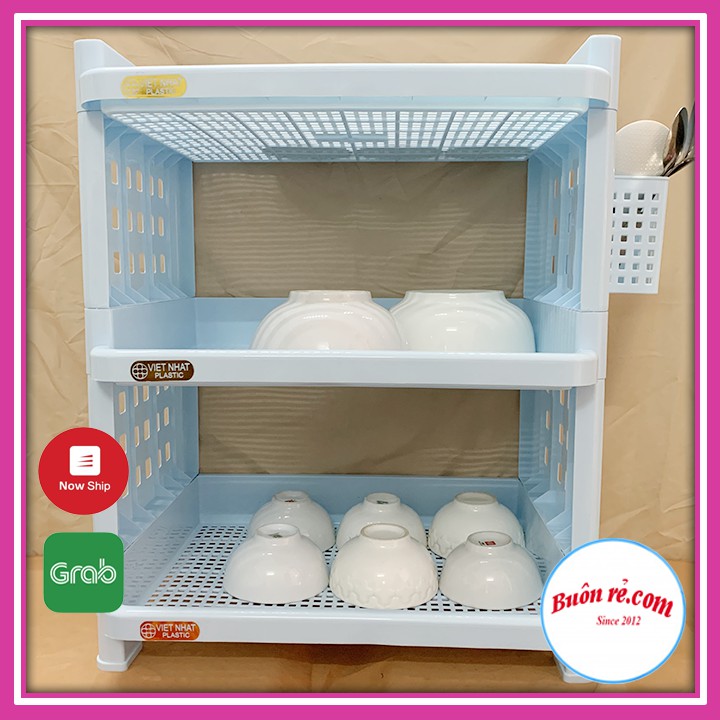 Kệ úp chén bát 3 tầng Việt Nhật (MS:5528), Kệ để đồ nhà bếp tiện dụng, hữu ích -Buôn rẻ 01359
