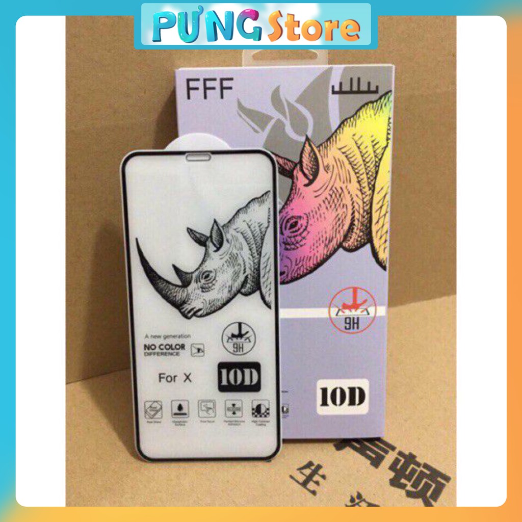 Kính Cường Lực cho iPhone FFF 10D Tê Giác Loại Cao Cấp