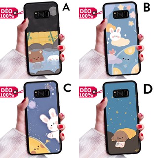 ỐP LƯNG SAMSUNG S8 / S8 PLUS HOẠT HÌNH NHÂN VẬT GẤU VÀ THỎ SINH ĐỘNG
