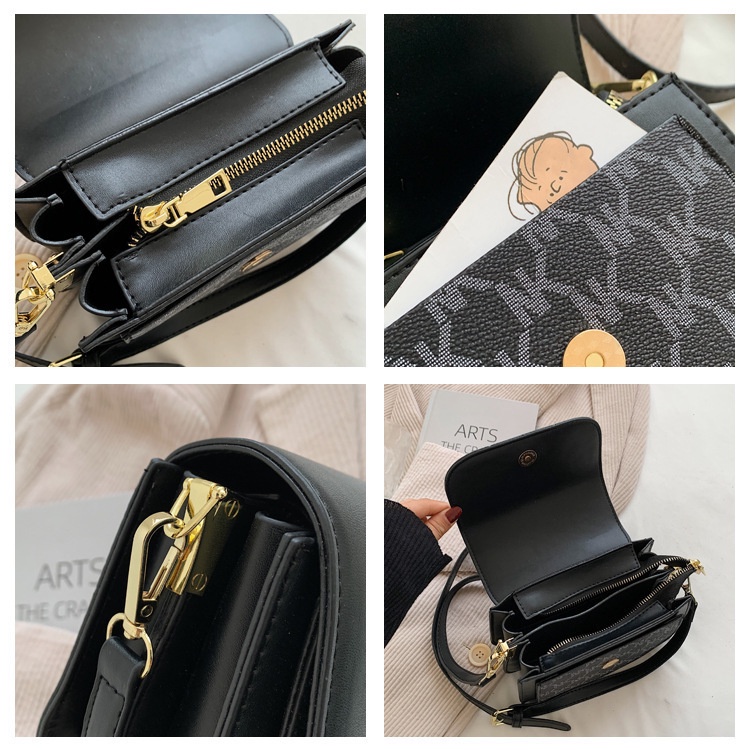 Túi đeo chéo nữ hai ngăn họa tiết chữ M trẻ trung BAG U MK2N