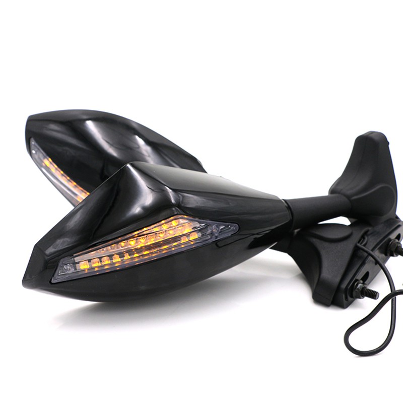 1 Cặp Gương Chiếu Hậu Có Đèn LED Xi Nhan Cho Xe Máy