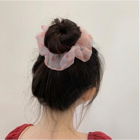 Dây buộc tóc Scrunchies Peachy Trái Đào Scrunchies Vải Trái Cây