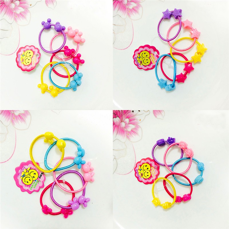 Thun Cột Tóc Đính Hạt Hoạt Hình Dễ Thương Cho Bé