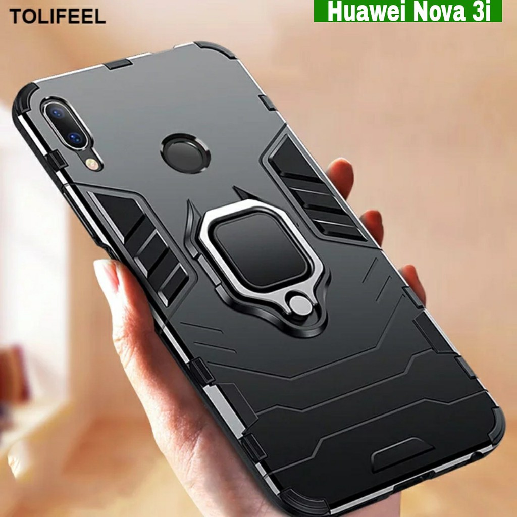 Ốp lưng Huawei Nova 3i chống sốc Iron Man cao cấp giá đỡ xem phim