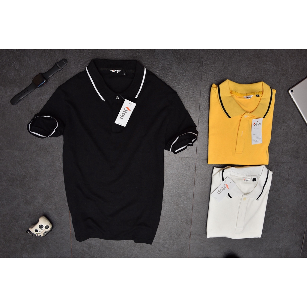 XẢ KHO - Áo phông nam có cổ phối viền | BigBuy360 - bigbuy360.vn